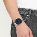 Mens Silver/Black Advise Mesh Bracelet Watch 104366 by HUGO from Hurleys