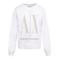Womens White Gold Stud Icon Sweat Top 96301 by Armani Exchange from Hurleys
