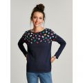 Womens Navy Harbour Leopard Print Top 111295 by Joules from Hurleys