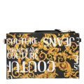 Womens Black/Gold Baroque Print Clutch Bag 43804 by Versace Jeans Couture from Hurleys