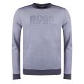 Mens Navy Branded Poly Mix Crew Neck Sweat Top 31911 by BOSS from Hurleys