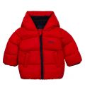 Toddler Red Logo Hooded Padded Jacket 91763 by BOSS from Hurleys