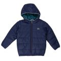 Boys Navy & Green Classic Reversible Padded Jacket 14834 by Lacoste from Hurleys