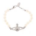 Womens Ivory & Silver Mini Bas Relief Bracelet 67178 by Vivienne Westwood from Hurleys