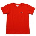 Boys Etna Red Classic Crew S/s Tee Shirt 29466 by Lacoste from Hurleys