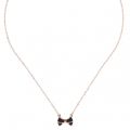 Womens Rose Gold & Black Edda Bow Pendant Necklace 66764 by Ted Baker from Hurleys