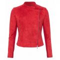 Womens Blazer Red Ellef Suedette Biker Jacket 21250 by French Connection from Hurleys