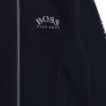 Boys Navy/Silver Embroidered Logo Sweat Jacket 76527 by BOSS from Hurleys