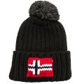 Mens Black Semiury Knitted Hat