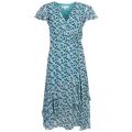 Womens Tile Blue Springtime Wrap Dress 20316 by Michael Kors from Hurleys