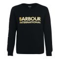 Womens Black Reine Overlayer Sweat Top 94113 by Barbour International from Hurleys