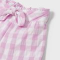 Girls Mauve Gingham Shorts 102528 by Mayoral from Hurleys
