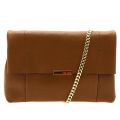 Womens Brown Parson Unlined Soft Leather Cross Body Bag
