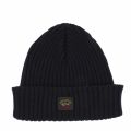 Mens Navy Branded Knitted Hat 32863 by Paul And Shark from Hurleys