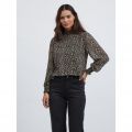 Womens Black Cement Dots Viadeline Smock Detail Top 100846 by Vila from Hurleys