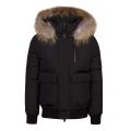 Mens Black/Natural Nathan Fur Hooded Down Jacket 50207 by Mackage from Hurleys