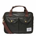 Mens Olive Longthorpe Laptop Satchel 47513 by Barbour from Hurleys