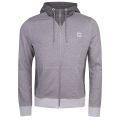 Casual Mens Light Grey Zeroes Hooded Zip Sweat Top 22011 by BOSS from Hurleys