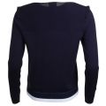 Womens Navy Contrast Trim Knitted Jumper 70283 by Armani Jeans from Hurleys