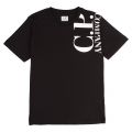 Boys Black Large Logo Shoulder S/s T Shirt 91632 by C.P. Company Undersixteen from Hurleys