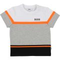 Boys Black Striped S/s T Shirt 19695 by BOSS from Hurleys