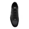 Mens Black/Gold Saturn Lowp Mesh Trainers 100254 by BOSS from Hurleys