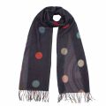 Womens Multicoloured Swirl & Polka Wool Scarf 78959 by PS Paul Smith from Hurleys