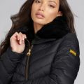 Womens Black Simoncelli Quilted Jacket