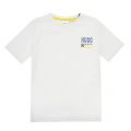 Boys White Colour Logo S/s T Shirt 55967 by BOSS from Hurleys