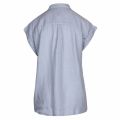Casual Womens Blue Emirta Linen S/s Blouse 37673 by BOSS from Hurleys