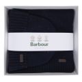 Mens Navy Carlton Beanie & Scarf Set 97477 by Barbour from Hurleys