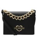 Womens Black Heart Chain Small Crossbody Bag 57900 by Love Moschino from Hurleys