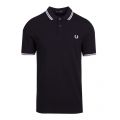 Mens Navy/White/Pink Twin Tipped S/s Polo Shirt 58915 by Fred Perry from Hurleys
