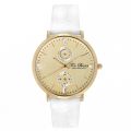 Womens Gold Dial White Chrono Leather Strap Watch 70847 by Ted Baker from Hurleys
