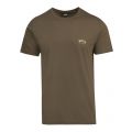 Athleisure Mens Dark Green Tee Curved Logo S/s T Shirt 73522 by BOSS from Hurleys