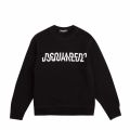 Boys Black Cut Logo Sweat Top 75380 by Dsquared2 from Hurleys