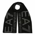 Mens Black Branded Knitted Scarf 48317 by EA7 from Hurleys