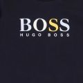 Baby Navy Multi Logo L/s T Shirt 45487 by BOSS from Hurleys