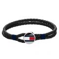 Mens Navy Flag Leather Bracelet 60101 by Tommy Hilfiger from Hurleys