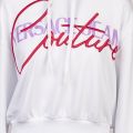 Womens White Signature Logo Crop Hoodie 103282 by Versace Jeans Couture from Hurleys