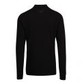 Mens Jet Black Pique L/s Polo Shirt 77066 by MA.STRUM from Hurleys