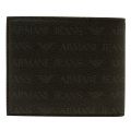 Mens Black Multi Logo Bifold Wallet 11140 by Armani Jeans from Hurleys