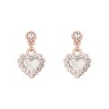 Womens Rose Gold/Mother Of Pearl Pearlan Heart Drop Earrings 96506 by Ted Baker from Hurleys