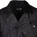 Mens Black Lenox Waxed Coat 97442 by Barbour International from Hurleys