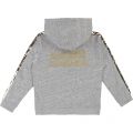 Girls Grey Sequin Trim Hooded Zip Through Sweat Jacket 28518 by Marc Jacobs from Hurleys