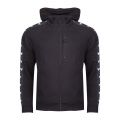 Mens Black Taped Hooded Zip Through Sweat Jacket 29171 by Emporio Armani from Hurleys