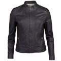 Casual Womens Black Jannabelle3 Leather Jacket 19211 by BOSS from Hurleys