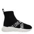 Womens Black Logo Tape Knit Trainers 88962 by Love Moschino from Hurleys
