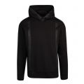 Mens Black Logo Tape Hooded Sweat Top 79609 by Emporio Armani from Hurleys