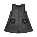 Girls Black PU Heart Dress & L/s T Shirt 94023 by Mayoral from Hurleys